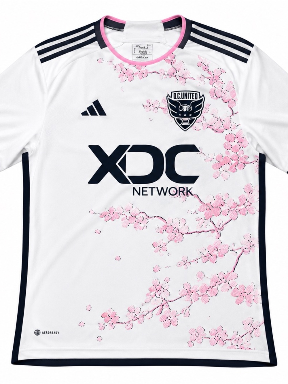 adidas DC United Cherry Blossom Jersey Mens XL White Pink Soccer Shirt XDC